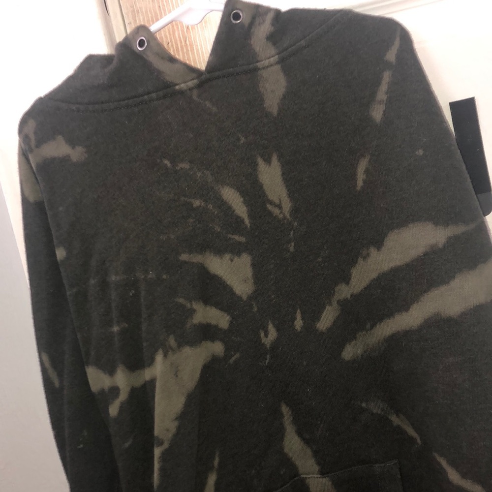Dark Green Tie Dye Hoodie